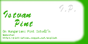 istvan pint business card